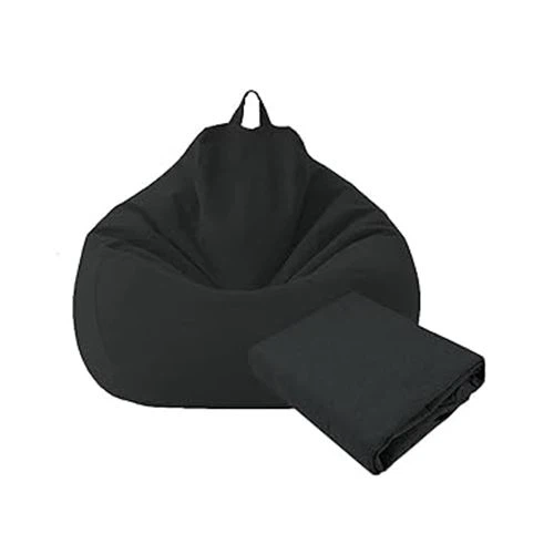 Svart Folding Bean Bag Stolsöverdrag