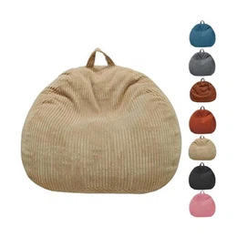 Beige folding bean påse stoltäcke