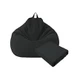 Svart Folding Bean Bag Stolsöverdrag